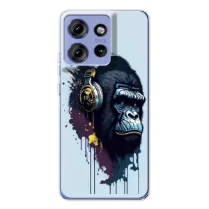 Чохол з Мавпами Motorola Edge 50 - (AlphaPrint) (Горила в навушниках)