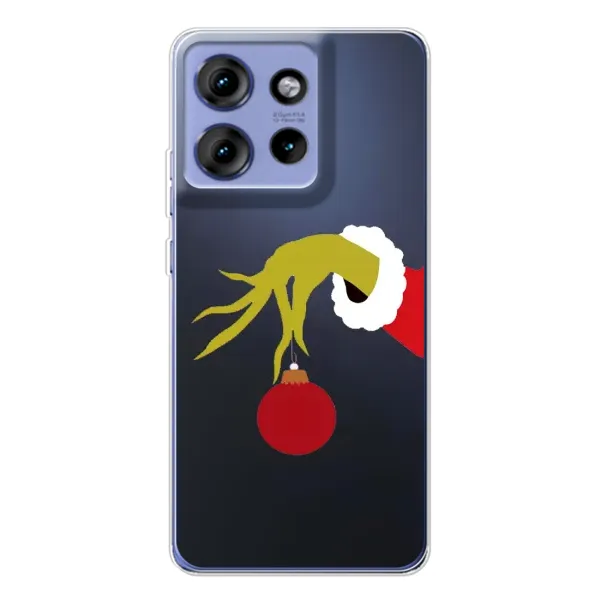 Чехол с принтом «Гринч с игрушкой» для Motorola Edge 50