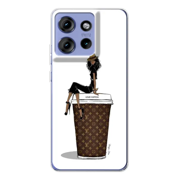 Чехол с принтом «кофе LOUIS VUITTON» для Motorola Edge 50 Чехол с принтом «кофе LOUIS VUITTON» для Motorola Edge 50