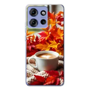 Чехол с уникальным дизайном «Осень с кофе» для Motorola Edge 50