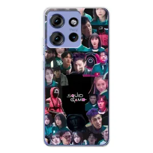 Чохол Гра в кальмара для Motorola Edge 50 (Колаж Гра кальмара)