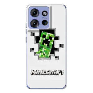 Чохол Майнкрафт на Motorola Edge 50 (AlphaPrint) Minecraft (кріпер Майнкрафт)
