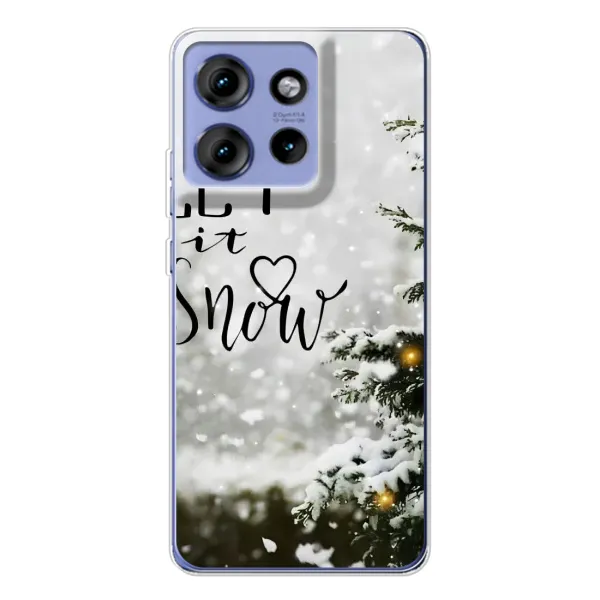 Чехол с принтом «Let it snow» для Motorola Edge 50