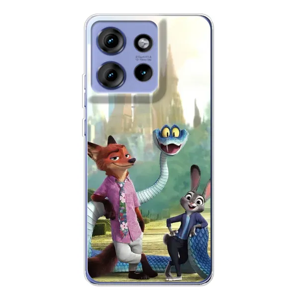 Чохол з принтом «Герої мультфільму Зоотрополіс» для Motorola Edge 50