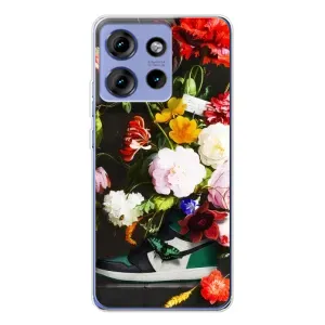 Бренднові Чохли для Motorola Edge 50 - (PREMIUMPrint) (Nike цветы)
