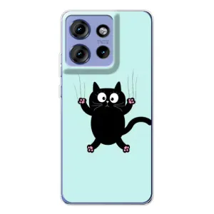 Чохол з принтом для Motorola Edge 50 (AlphaPrint) Модні коти (Падаючий кіт)