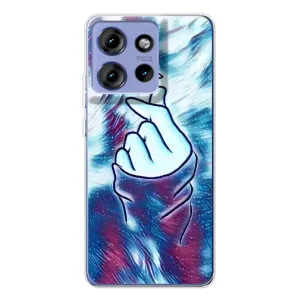 Чохол з принтом для Motorola Edge 50 (AlphaPrint - Знак сердечка) (Радужне серце)