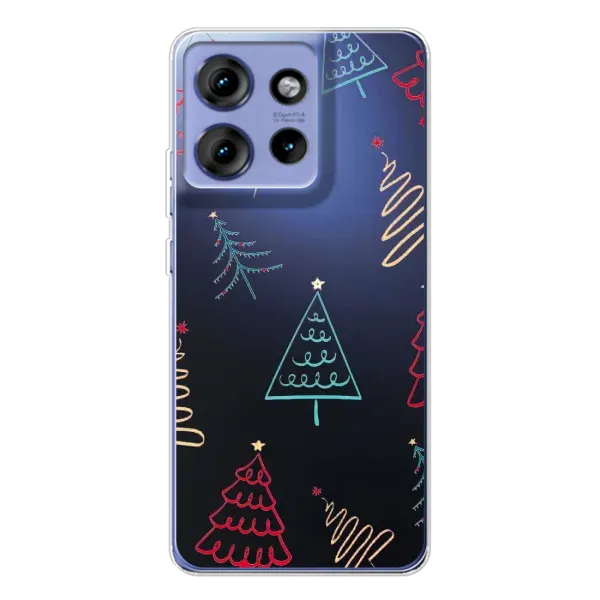 Чехол с принтом «Рождественские елки» для Motorola Edge 50