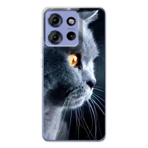 Чохли з Котиками для Motorola Edge 50 (VPrint) (Сірий Кіт)