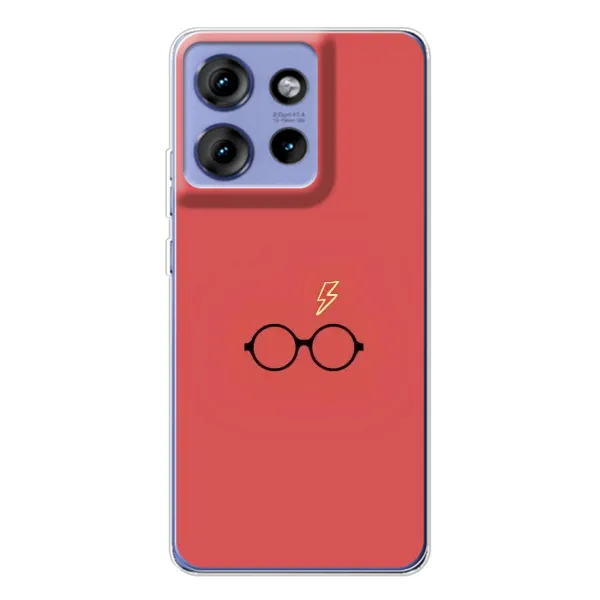 Чехол с принтом «шрам и очки» для Motorola Edge 50 Чехол с принтом «шрам и очки» для Motorola Edge 50