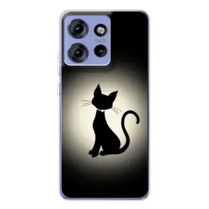 Чохол з принтом для Motorola Edge 50 (AlphaPrint) Модні коти (Силует котика)