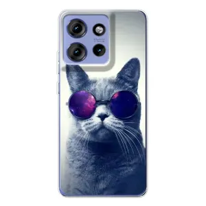 Чохол з принтом для Motorola Edge 50 (AlphaPrint) Модні коти (Стильний кіт)