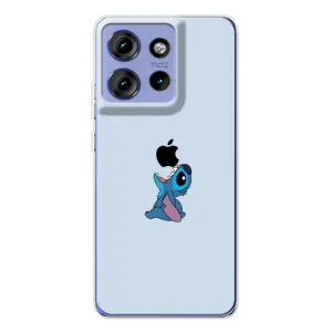 Чохол з принтом Стіч на Motorola Edge 50 (Stitch apple)