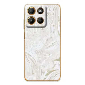 Мраморный чехол на Motorola Edge 60 Fusion (VPrint) (Белый мрамор)
