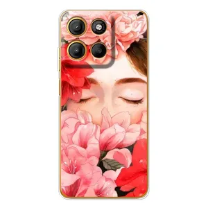 Чехлы (ART) Цветы на Motorola Edge 60 Fusion (VPrint) (Глаза в цветах)