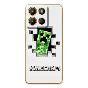 Чехол Майнкрафт на Motorola Edge 60 Fusion (AlphaPrint) Minecraft (крипер Майнкрафт)
