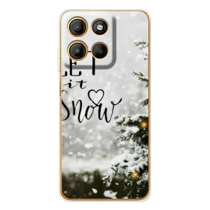 Новорічні, Святкові Чохли для Motorola Edge 60 Fusion - 2024 год (Let it snow)