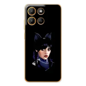 Чехлы Венсдей на Motorola Edge 60 Fusion Уэнсдей (AlphaPrint) (серьезная Уэнздей)