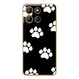 Чехлы с собаками для Motorola Edge 60 Fusion (VPrint) (Следы собаки)