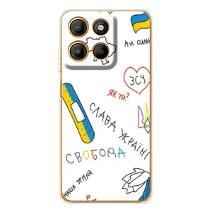 Чехлы Доброго вечора, ми за України для Эдж 60 Фюжин (AlphaPrint) (Стикер)