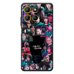 Чехол Гра в кальмара для Motorola Edge 60 Neo (Коллаж Игра кальмара)