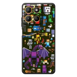 Чохол Майнкрафт на Motorola Edge 60 Neo (AlphaPrint) Minecraft (Колаж Майнкрафт)