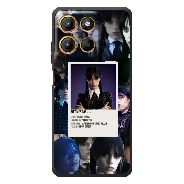 Чехол с принтом «коллаж Уэнздей» для Motorola Edge 60 Neo