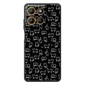 Чехол с принтом для Motorola Edge 60 Neo (AlphaPrint) Модные коты (Меленькие котики)