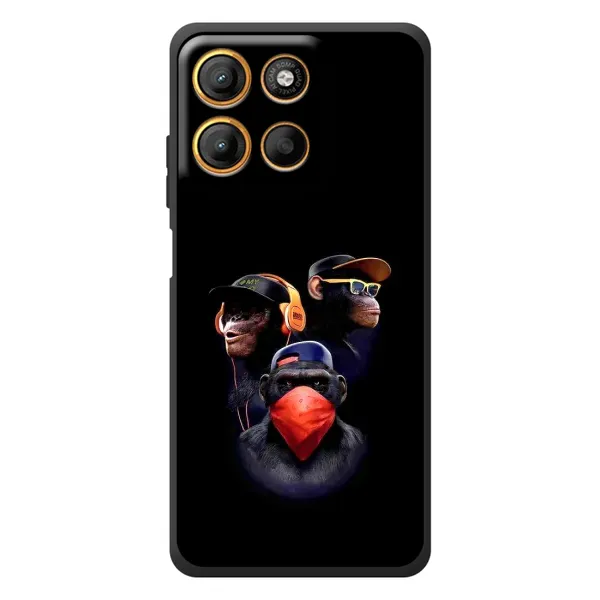 Чехол с принтом «Три обезьяны» для Motorola Edge 60 Neo Чехол с принтом «Три обезьяны» для Motorola Edge 60 Neo