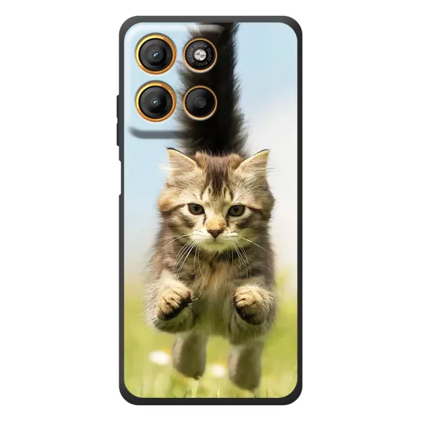 Чохол з принтом «Прижок кота» для Motorola Edge 60 Neo