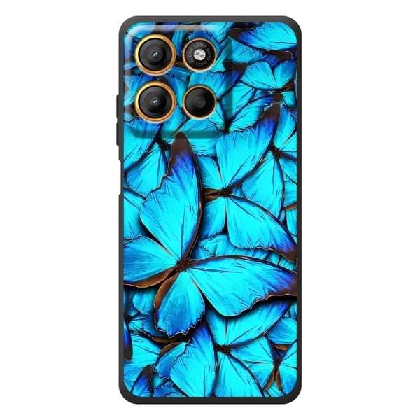 Чехол с принтом «Синие бабочки» для Motorola Edge 60 Neo Чехол с принтом «Синие бабочки» для Motorola Edge 60 Neo