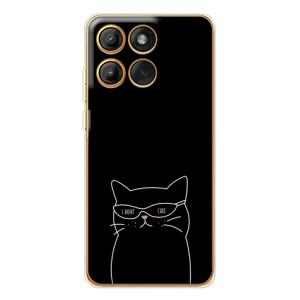Чохол з малюнком кіт на Motorola Edge 60 Pro (Байдужий кіт)