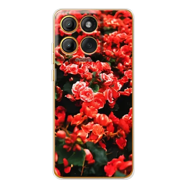 Чехол с принтом «Цветы красные» для Motorola Edge 60 Pro Чехол с принтом «Цветы красные» для Motorola Edge 60 Pro