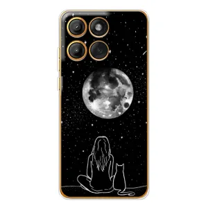 Чохол з малюнком кіт на Motorola Edge 60 Pro (Дівчина з котом)