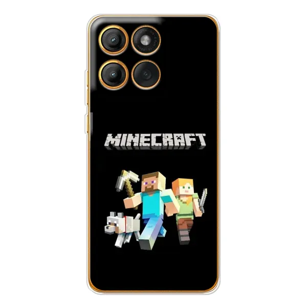 Чохол з принтом «герої Minecraft» для Motorola Edge 60 Pro Чохол з принтом «герої Minecraft» для Motorola Edge 60 Pro