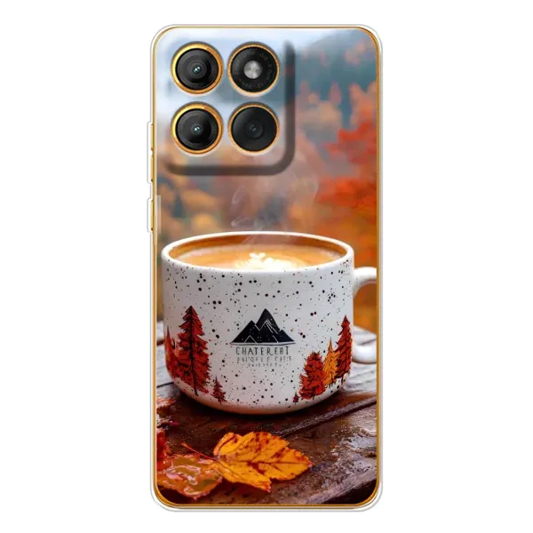 Чохол з принтом «Кава на природі» для Motorola Edge 60 Pro