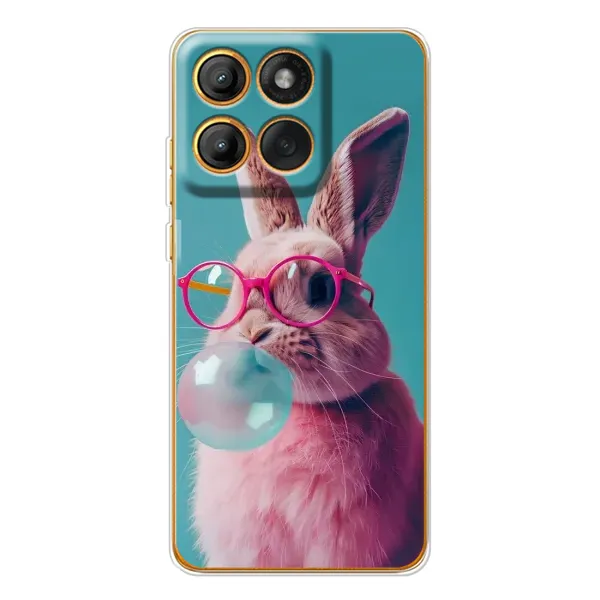 Чохол з принтом «Кролик в окулярах» для Motorola Edge 60 Pro