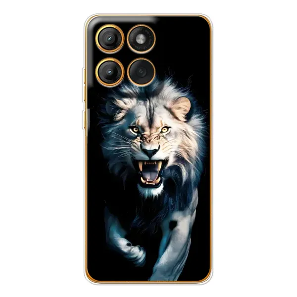 Чохол з принтом «Лев у темряві» для Motorola Edge 60 Pro