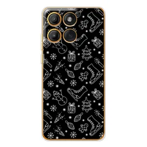 Новорічні, Святкові Чохли для Motorola Edge 60 Pro - 2024 год (Новорічний фон)