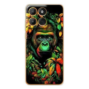 Чохол з Мавпами Motorola Edge 60 Pro - (AlphaPrint) (Мавпа в квітах)