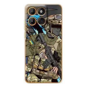 Чехол с принтом «Воин ВСУ» для Motorola Edge 60 Pro