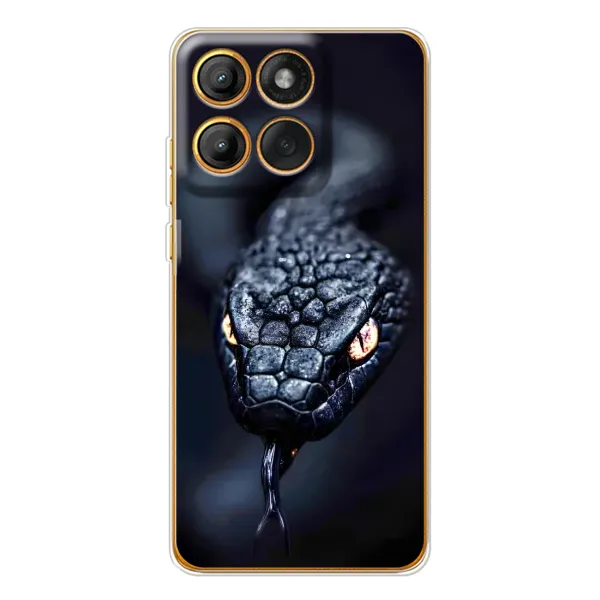 Чохол з принтом «Чорна змія» для Motorola Edge 60 Pro