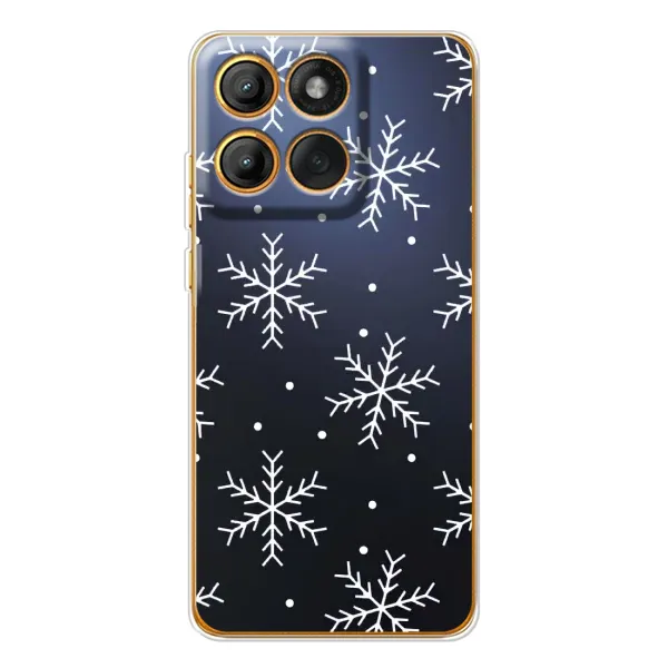 Чехол с принтом «Белые снежинки» для Motorola Edge 60