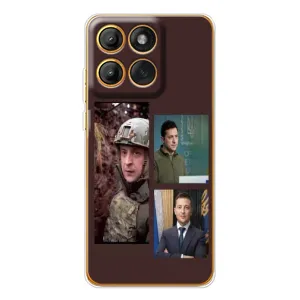 Чехол для Motorola Edge 60 (AlphaPrint - с принтом Зеленского) (Президент)