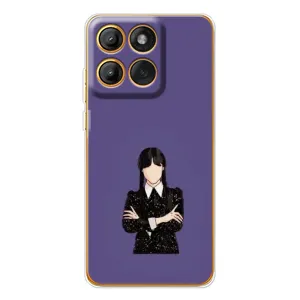 Чехлы Венсдей на Motorola Edge 60 Уэнсдей (AlphaPrint) (Уэнздей в черном)