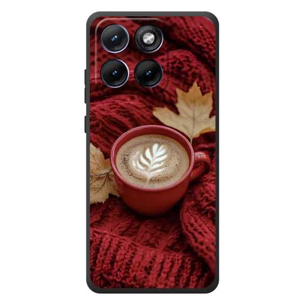 Чехол с принтом «Кофе на пледе» для Motorola Edge 70 Fusion Plus