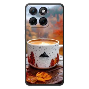 Чехол с уникальным дизайном «Осень с кофе» для Motorola Edge 70 Fusion Plus (Кофе на природе)