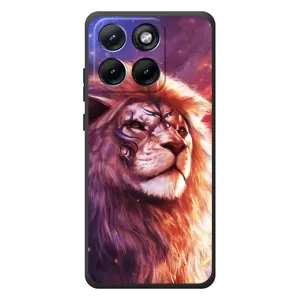 Чехол со Львом для Motorola Edge 70 Fusion Plus (VPrint) (Красочный Лев)