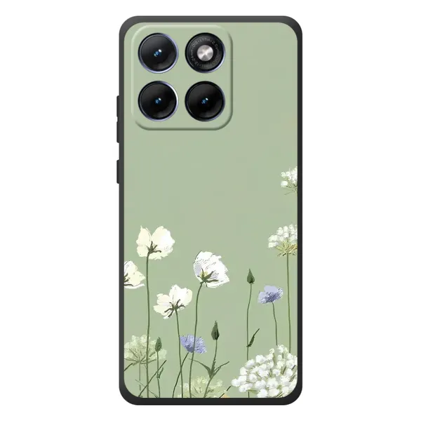 Чехол с принтом «Цветы на зеленом» для Motorola Edge 70 Fusion Plus