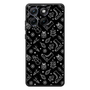 Новорічні, Святкові Чохли для Motorola Edge 70 Fusion Plus - 2024 год (Новорічний фон)